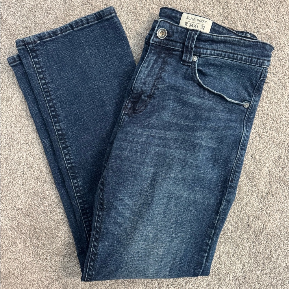 Men's TK Axel Slim Boot Dark Blue Jeans